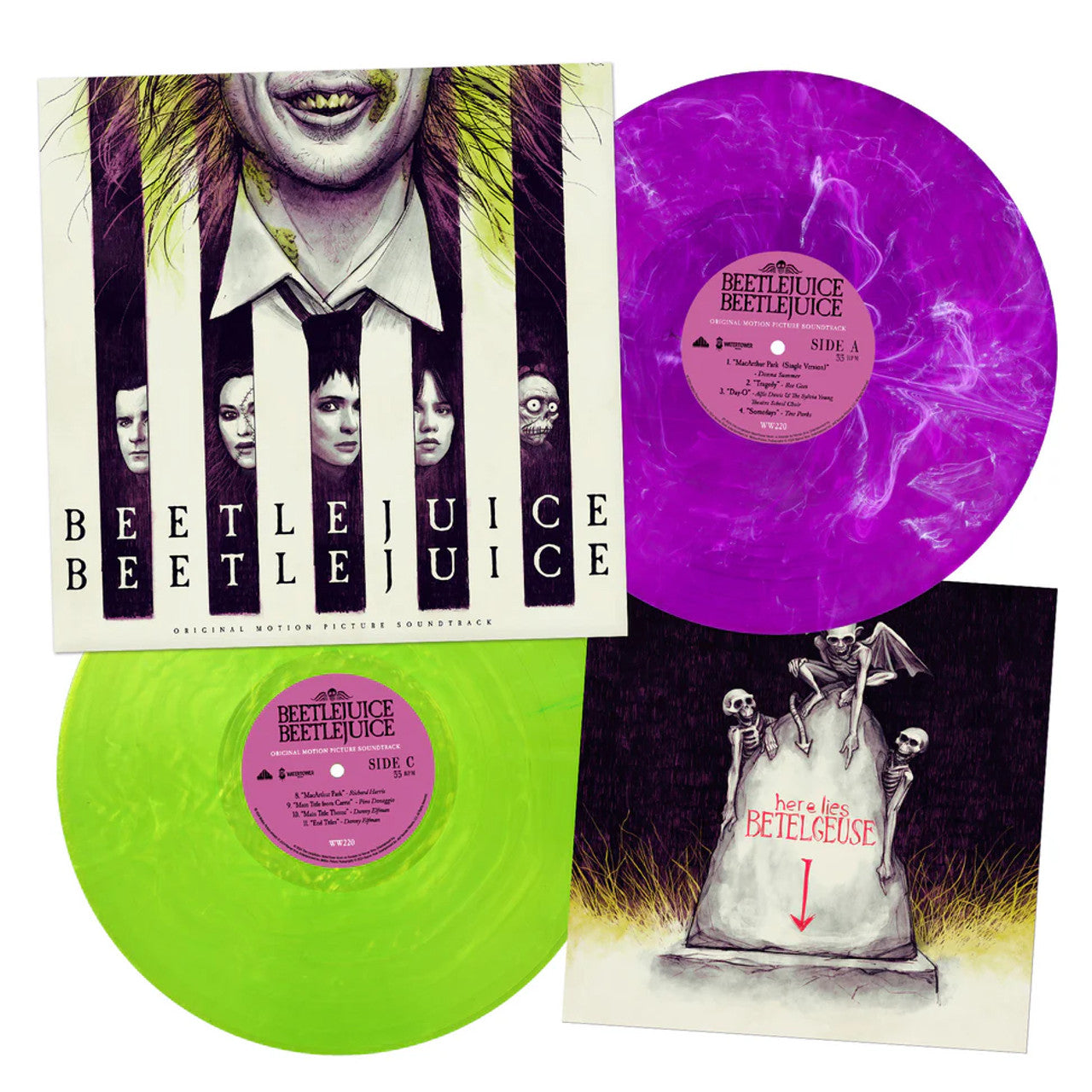 Various Artists - Beetlejuice Beetlejuice | 2LP Color Morado y Blanco y Verde Fluorescente